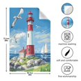 thumbnail image 3 of Wobogo Coastal Lighthouse Kitchen Towel 1 Piece Large Cotton Dishcloth Premium Absorbency Set with Hanging Loop, 3 of 7