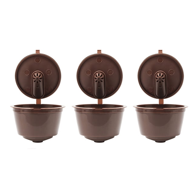 Filtro Recarga Cápsula Copa 2/3pcs Reutilizable Recargable Con Kit Cafetería Cepillo Cuchara para Máquina Nescafe/dolce/gusto