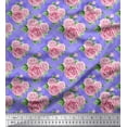 thumbnail image 1 of Soimoi Viscose Chiffon Fabric Check,Leaves & Rose Floral Fabric Prints by Yard 42 Inch Wide, 1 of 3