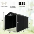 thumbnail image 3 of Costway 7 x 5.2' Heavy Duty Storage Shelter Outdoor Bike Storage Tent with Waterproof Cover, 3 of 11