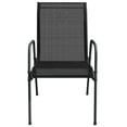 thumbnail image 2 of vidaXL Chaises de Jardin 2 Pcs Acier et Textilène Noir, 2 of 4