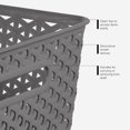 thumbnail image 4 of 1-Pack Small Decorative Y-Weave Storage Basket, Versatile Organizer for Home & Shelf Storage, 4 of 4