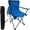 Blue, variant on Quad Folding Camp Chair with Cup Holder, 32" H x 19" W, Carrying Bag & Supports 250lbs, Portable & Compact Outdoor Chair for Camping, Hiking, Tailgating, Beach, and Sports Events