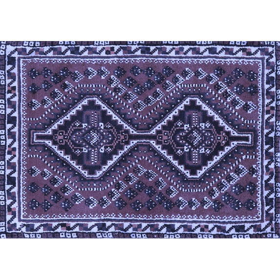 Ahgly Company Indoor Rectangle Persian Blue Traditional Area Rugs, 4' x 6'