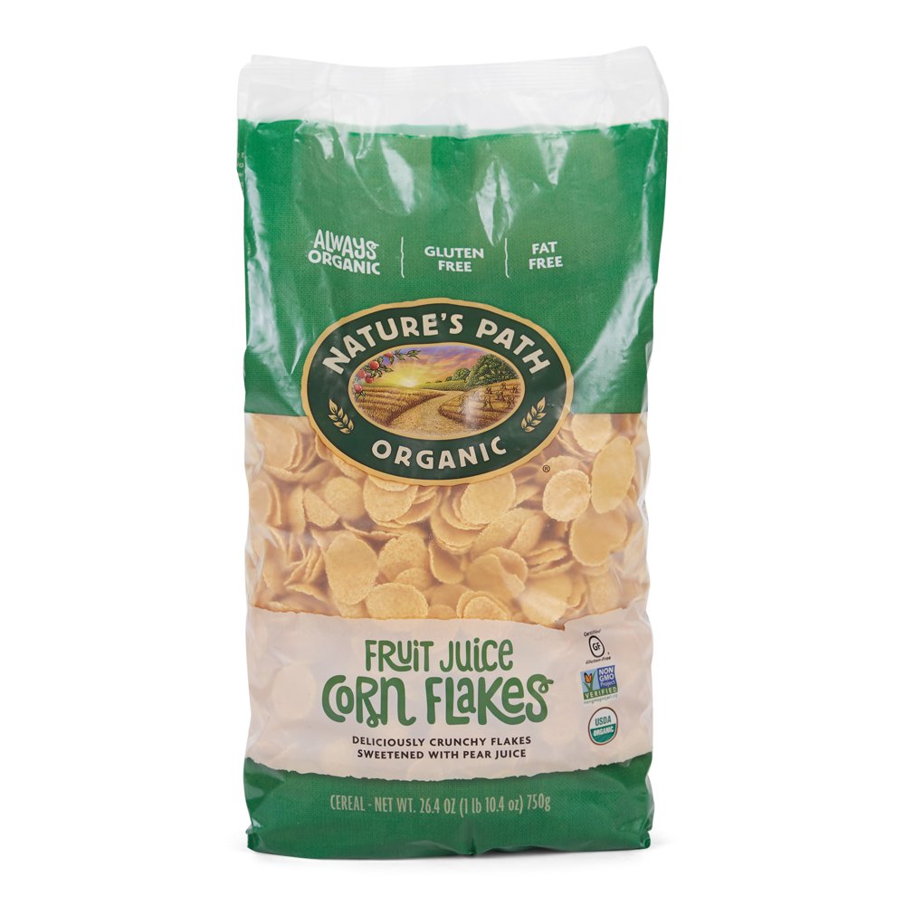 Nature's Path, Organic Breakfast Cereal, Fruit Juice Corn Flakes, 26.4 Oz