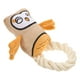 thumbnail image 4 of Juguete chirriante de búho de cuerda de algodón para perros, juguete interactivo de peluche para masticar, juguete seguro y resistente para masticadores agresivos, cachorros y perros pequeños, 4 of 8