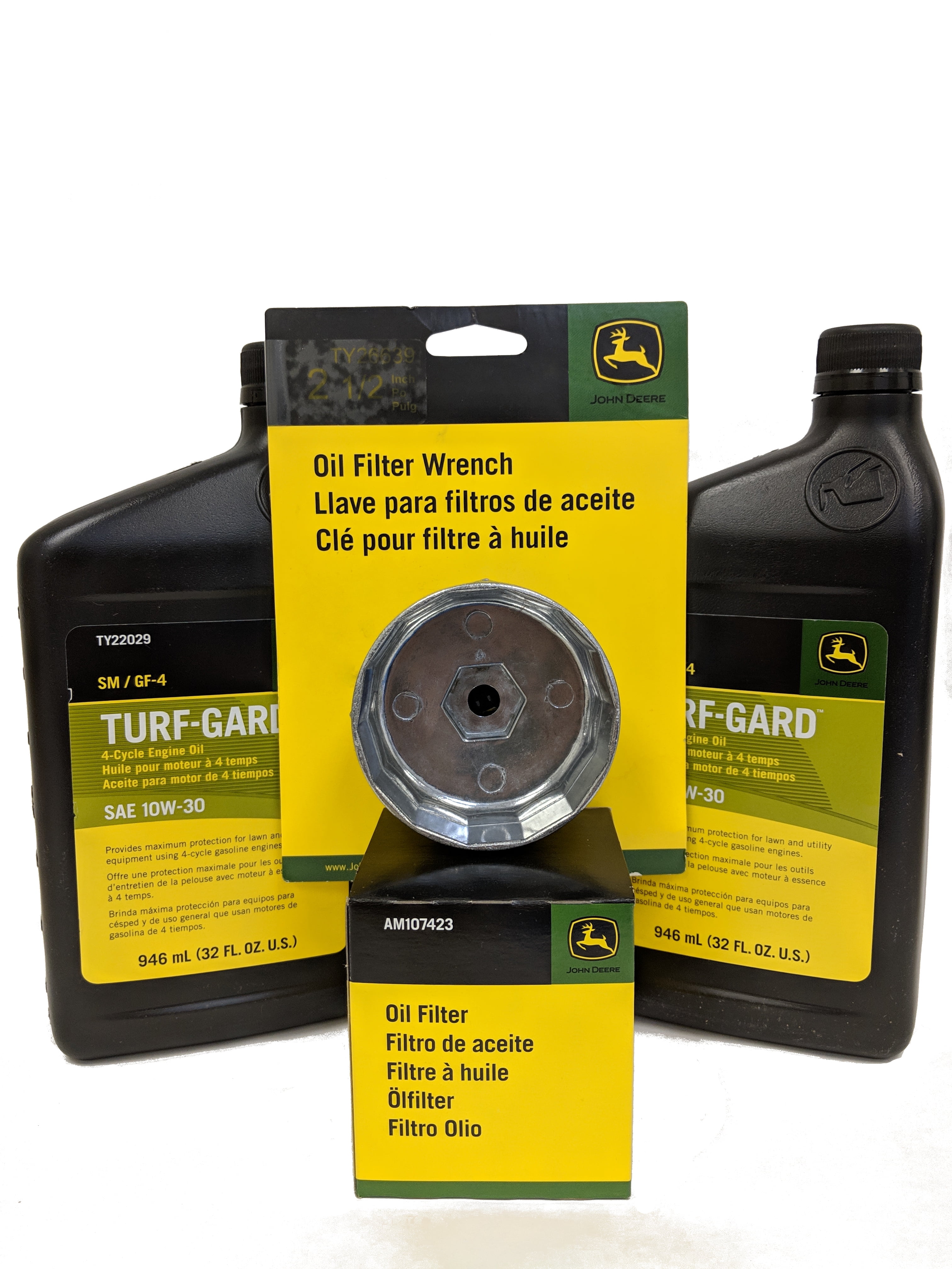 John Deere Original Equipment Oil Change Kit, Includes Wrench (2