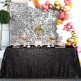thumbnail image 1 of Mantel Queen Dream con lentejuelas sin costuras, 228 x 335 cm, color negro, 1 of 7