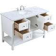 thumbnail image 3 of Elegant Decor Metropolis 48" Single Marble Top Bathroom Vanity in White, 3 of 16