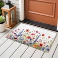 thumbnail image 4 of Non-Slip Rug Pad Rugs Spring Blossom Colorful Flower Rectangle Area Rugs 2x3Ft Soft Carpet Pads for Living Room Kids Room, Watercolor Floral on White, 4 of 9