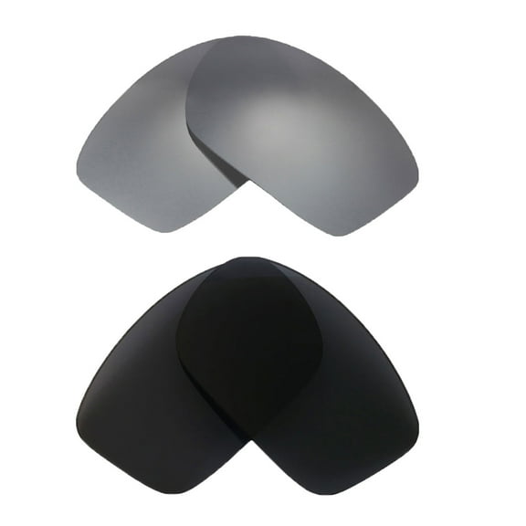 Walleva 2 Paris Polarized Replacement Lenses For Oakley New Valve OO9236 Sunglasses-Titanium   Black
