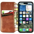 thumbnail image 3 of for Motorola Edge 30 Pro Leather Phone Case Fashion Plaid Ultra Thin Slim Built in Magnetic Folio Flip Cover Kickstand Multi Hidden Card Holder Cash Slot, 3 of 9