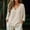 004Khaki, variant on Womens Rolling 3/4 Length Sleeve Tops Dressy Casual Linen Blouse Double Layer Business Work Tunic Shirts