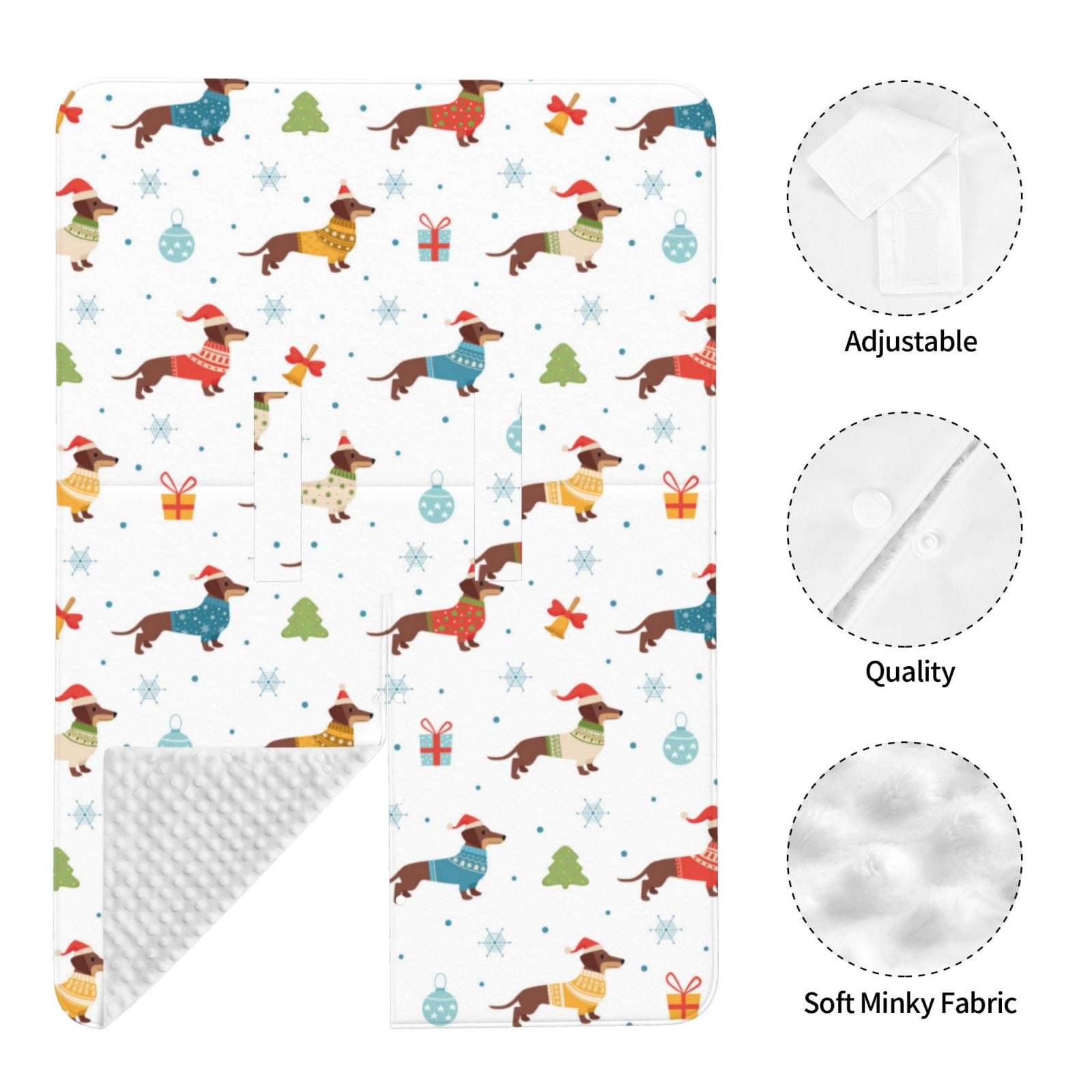 Car Seat Cover Baby - winter Snowflake Dachshund Breathable Infant Car Seat Cover for Baby Carseat, Lightweight Comfort Baby Essentials Must Haves Newborn Stuff for Girl Boy