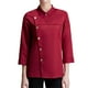 thumbnail image 4 of Chaqueta de chef unisex, uniforme de camarero, transpirable, para verano Rojo, 4 of 9