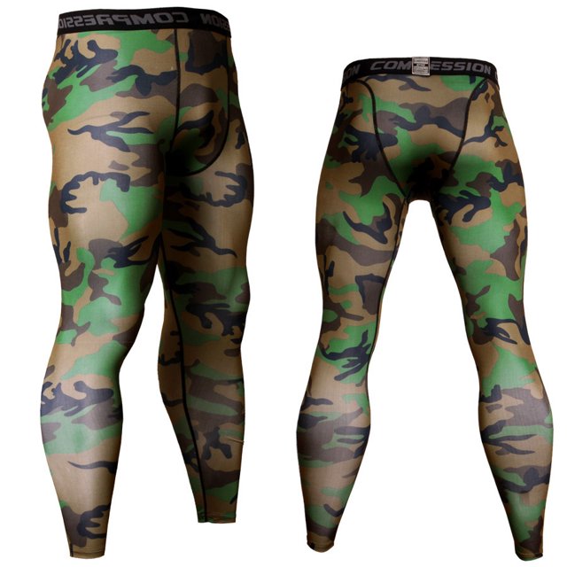Mallas de baloncesto profesionales para hombre, pantalones ajustados de compresión y elásticos para fitness, pantalones deportivos para correr, pantalones de camuflaje de secado rápido