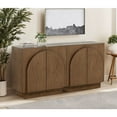 thumbnail image 6 of Best Master Furniture Questa Scandinavian Mid-Century 2-Door Cabinet with Arch Handles, Brown, 6 of 7
