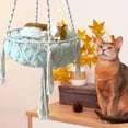 thumbnail image 4 of Yatlte Cat Hammock, Handwoven Cat Swing with Hanging Kit, for Indoor Outdoor Home Decor, Pet Cat Swing Bed for Sleeping, Playing and Lounging, Climbing and Lounging, 4 of 7