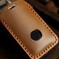 thumbnail image 3 of SPRING Leather Car Key Case Cover Holder Keychain For Mazda 3 Axela CX30 CX4 CX5 CX8 Brown, 3 of 9
