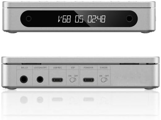 FiiO DM13 Multifunctional Portable Stereo CD Player with Long-Lasting Battery, Supports USB Ripping, Optical/coaxial/3.5mm/4.4mm outputs (Silver)