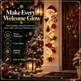 thumbnail image 6 of Christmas Decoration Indoor Outdoor,Santa Claus Glowing Christmas Door Hanger, Warm Lighted Vertical Holiday Hanging Decor with Festive Accents for Front Door Side, Entryway and Wall,C, 6 of 6