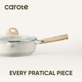 thumbnail image 3 of Carote Nonstick Cookware Set 21-Piece,Kitchen Pots and Pans Set,Stay-Cool Handles, Induction Compatible,Cookware Set for RV and Camping,Beige, 3 of 7