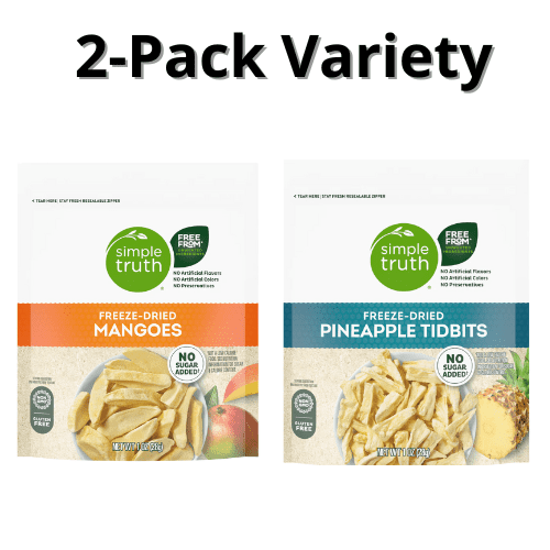 Simple Truth Freeze-Dried Mangoes & Pineapple Tidbits 2-Pack 1 oz Each