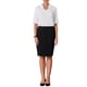 thumbnail image 1 of Vestido de trabajo de manga corta para mujer INSPIRE CHIC, vestido lápiz de cuello en V con contraste de color, talla XL, negro, 1 of 5