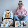thumbnail image 2 of Yuyamidu Capybara School Backpack for Boys Girls, Kids School Bag and Lunch Bag Set, Lightweight Book Bag Set with Pencil Case Water Bottle Holder, Back to School Gifts, Set of 4, Beige, 2 of 8
