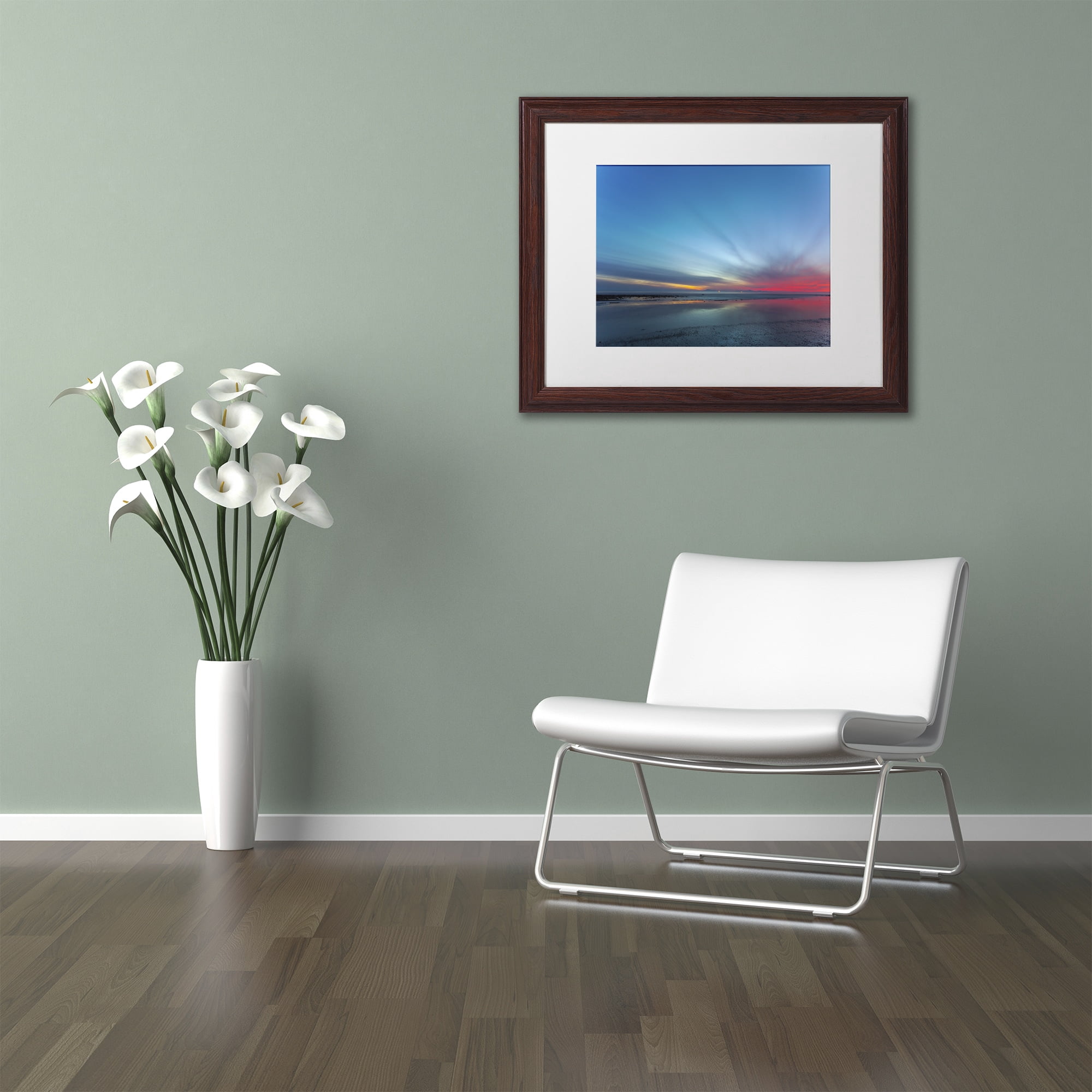 Chris Moyer 'Blue Hour' Matted Framed Art