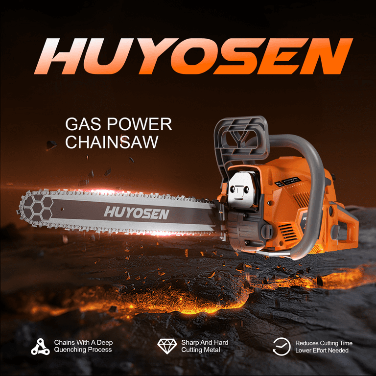 Free Shipping! HUYOSEN Gas Chainsaw 20-inch 54.6CC 3HP Petrol