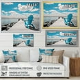 thumbnail image 4 of Designart "Pier of Dreams Turquoise Lakehouse Serenity II" Nautical & Beach Floater Framed Wall Art Print, 4 of 7