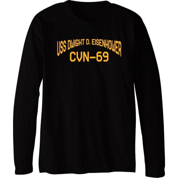 USS Dwight D. Eisenhower CVN-69 Aircraft Carrier Supercarrier Standard Size Long Sleeve Tee Shirt