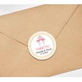 thumbnail image 3 of Darling Souvenir Round 45 Pieces Flamingo Love Thank You Stickers Personalized Bride Groom Names And Date Envelope Seals-Yellow, 3 of 4
