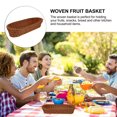 thumbnail image 5 of Bread Basket Plastic Oval Basket Woven Food Storage Basket And Fruit Vegetables Serving Basket, 5 of 6