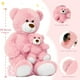 thumbnail image 2 of Oso de peluche Muiteiur gigante rosa de 40 cm con peluche para bebé, 2 of 6