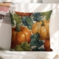 thumbnail image 6 of pumpkins leaveslinen toss pillowcase decoration pillowcase gifting preferred 20x20inch cushion cover sofa pillowcase sofa bedroom living room car, 6 of 8