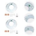 thumbnail image 3 of 2 Ensembles de Luminaires de Lampe de Table Barre Transversale Support de Montage Mural Durable (Argent), 3 of 7