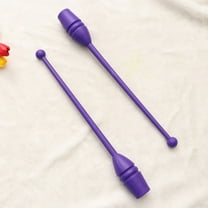 WHAMVOX 1 Pair Rhythmic Gymnastics Stick Clubs Purple for Artistic Performance 17.1X1.8X1.8In