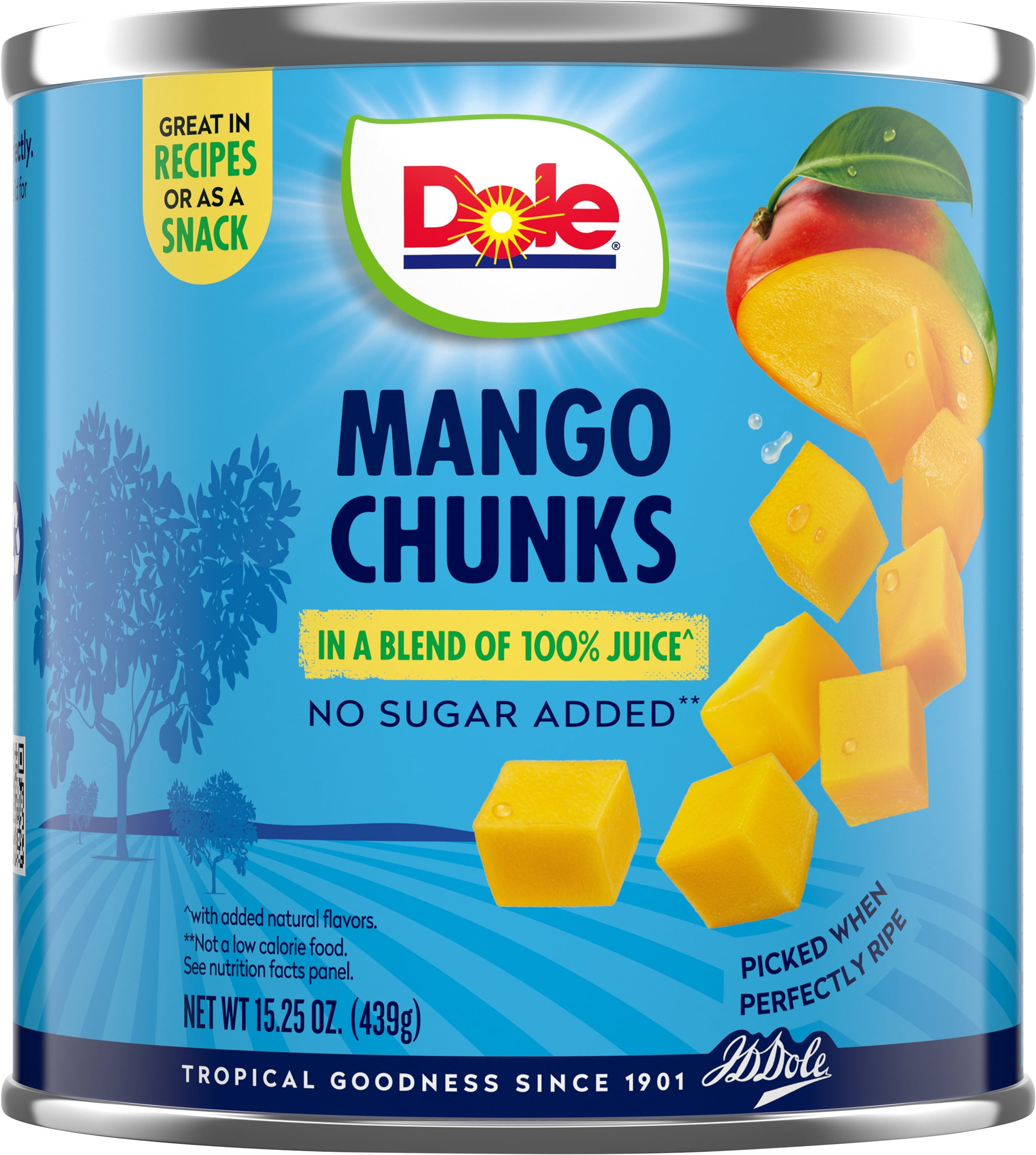 (2 pack) Dole Mango Chunks in a Blend of 100% Juice*, 15.5 oz