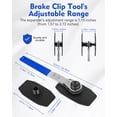 thumbnail image 3 of Noaman Blue Brake Caliper Compression Tool with 4 Hanger Hooks, 360 Degree Ratcheting Brake Pad Spreader for Single Dual Quad Piston Calipers, Professional Disc Brake Piston Compressor Set, 3 of 6