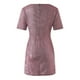 thumbnail image 5 of Vestido sexy de lentejuelas con cuello en V y manga corta para mujer - Color liso, corte ajustado, poliéster - Elegante vestido de fiesta para veladas, bodas y salidas nocturnas, 5 of 5