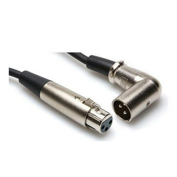 Hosa XRR-125 Balanced Interconnect Cable with Angled XLR Male End 25 foot