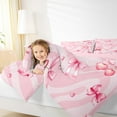 thumbnail image 4 of jejeloiu Cute Plaid Bowtie Bedding Comforter Set,Pink Red Cherry Twin Comforter Sets,Princess Bow Knot Bedding Set For Girls,Microfiber Bedroom Decor Reversible,2 Pieces, 4 of 8