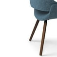 thumbnail image 3 of Simpli Home Malden Bentwood Dining Chair in Denim Blue Woven Fabric, 3 of 19