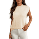 thumbnail image 1 of Suéter Sin Mangas de Cuello Redondo para Mujer, Color Albaricoque L, 1 of 9