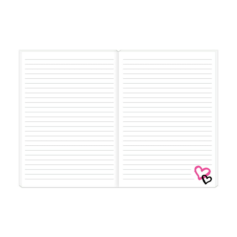 A5 Hard Backed Journal blank pages white cover My Journal motif