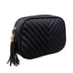thumbnail image 4 of Bolso De Cadena Informal A La Moda De Color Puro De Piel Sintética Para Mujer, Bolso Cruzado De Hilo Bordado, Bolso De Hombro Con Borlas Advancent AP006911-01, 4 of 6