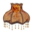 thumbnail image 1 of Pantalla de lámpara con flecos, pantalla de tela, de lámpara de tela, estilo vintage elegante, cubierta de con borlas, de de mesa para cafetería. Marrón, 1 of 10