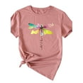 thumbnail image 2 of XCHQRTI Dragonfly Shirts Women Graphic Tees Ladies Hiking Top Casual Summer Short Sleeve T Shirt, 2 of 3